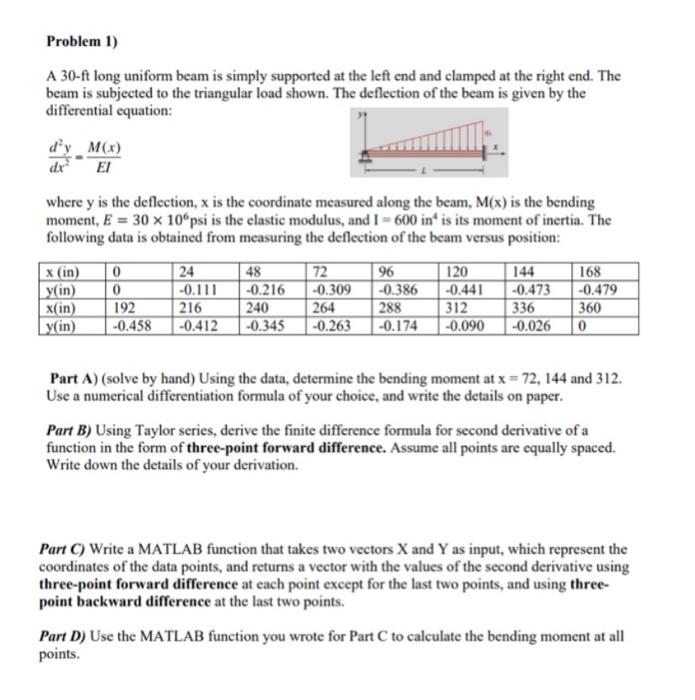 Solved CIVIL ENGINEERING / MATLAB HOMEWORK HELP | Chegg.com
