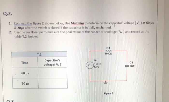 Solved Q 2 1 Connect The Figure 2 Shown Below Use Mult Chegg Com