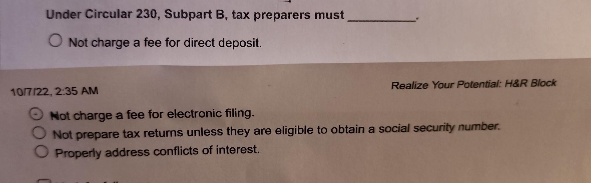 subpart b and section 10.51 of circular 230