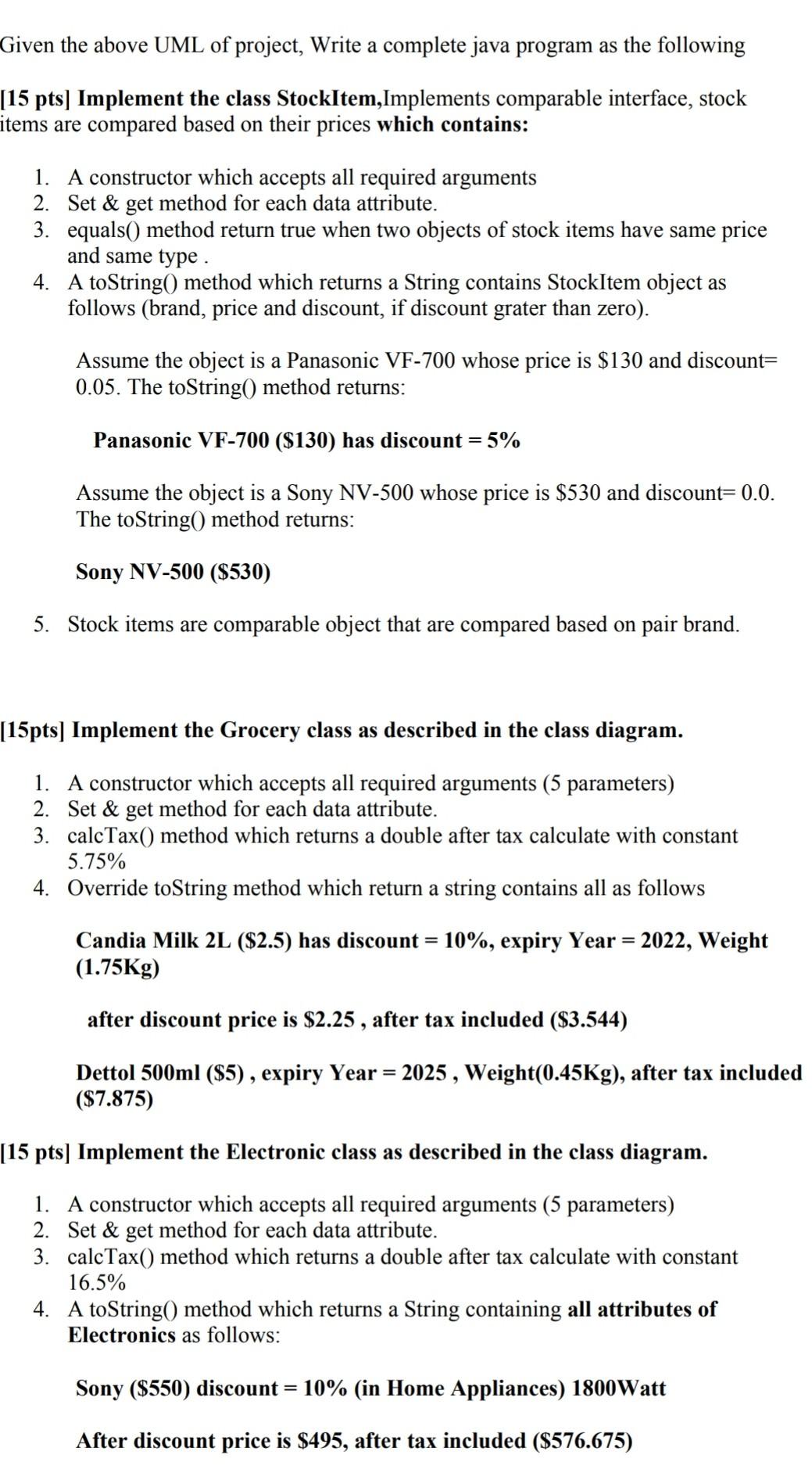 Solved comp Final Project: Objectives: 1. Java concepts ( | Chegg.com