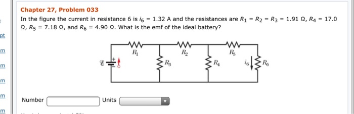 Solved Chapter 27, Problem 033 In the figure the current in | Chegg.com