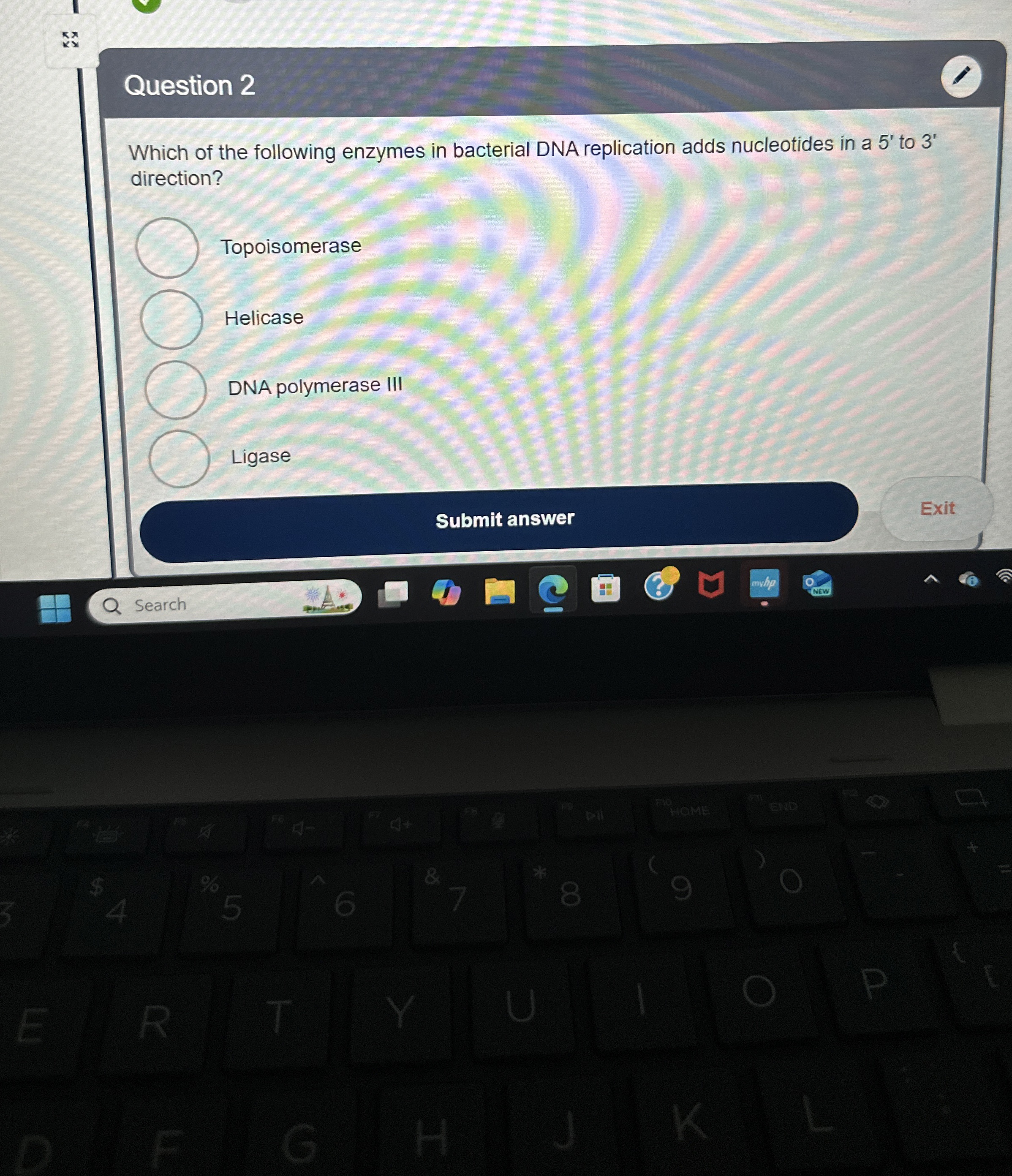 Solved Question 2Which of the following enzymes in bacterial | Chegg.com