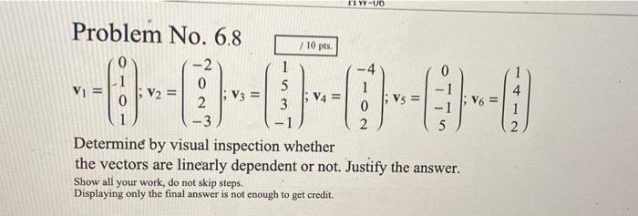 Solved Problem No. 6.5 / 10 Pts. -4 2 V1 1 Find The Value Of | Chegg.com