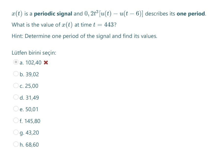 Solved A T Is A Periodic Signal And 0 2 U T Ult 6 Chegg Com