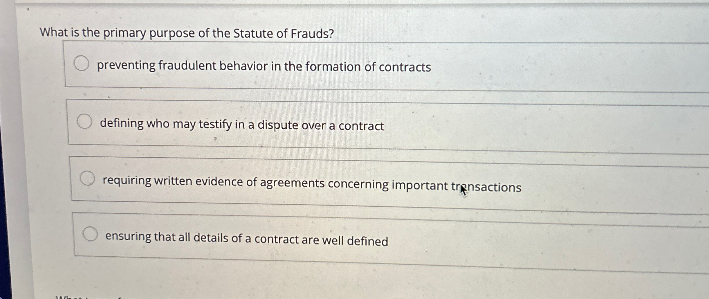 Solved What is the primary purpose of the Statute of