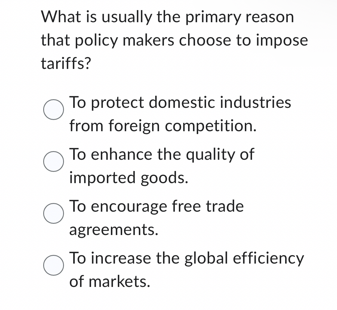 Solved What is usually the primary reason that policy makers | Chegg.com