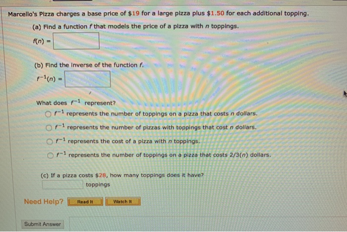 Solved Marcello s Pizza Charges A Base Price Of 19 For A Chegg solved-the-following-data-comes-from-a-simple-linear-chegg