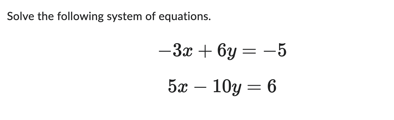 Solved Solve the following system of | Chegg.com