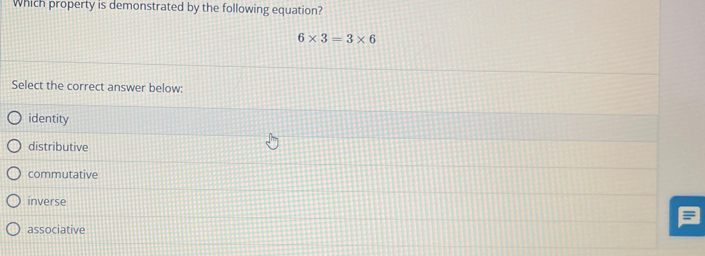 Solved Which property is demonstrated by the following