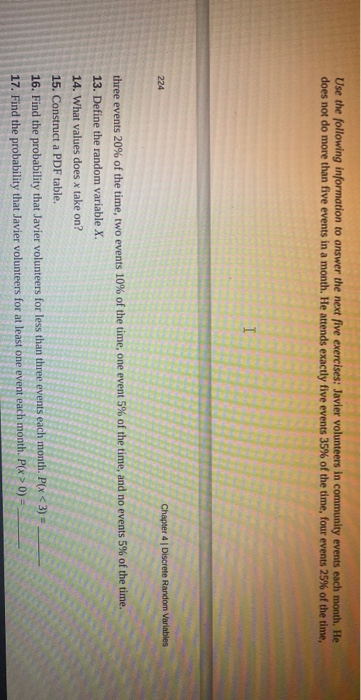 Solved Use the following information to answer the next five | Chegg.com