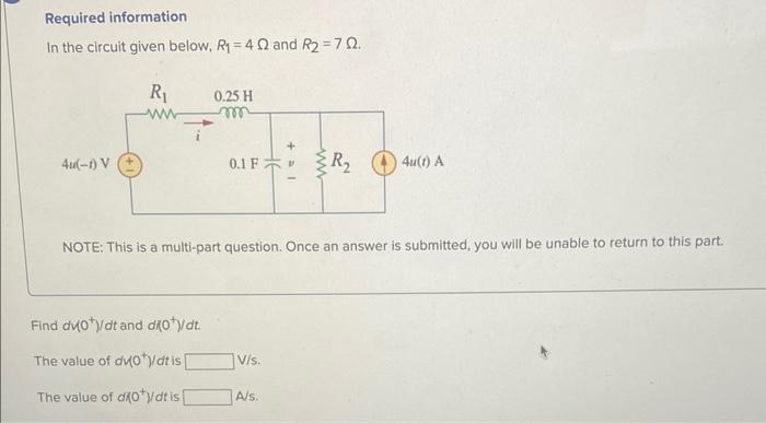 Solved Required information In the circuit given below, | Chegg.com