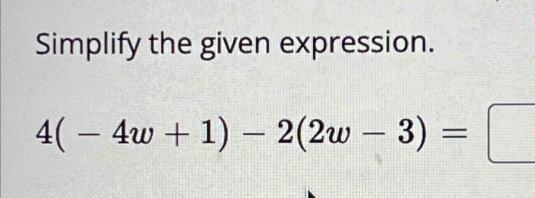 simplify the given expression 1 6 3 2 4 5