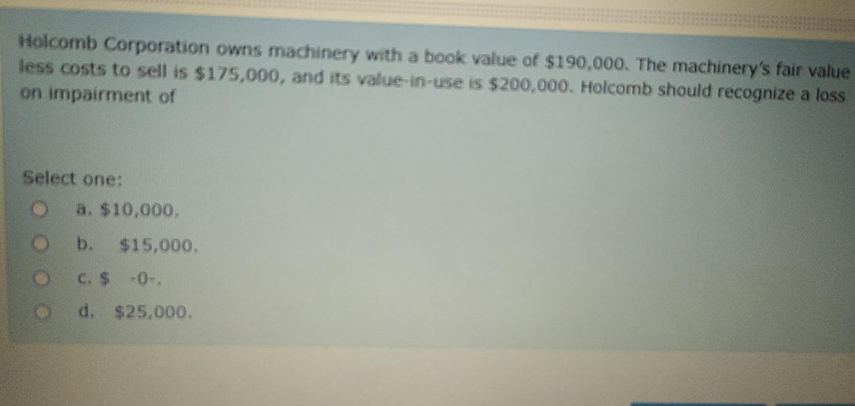 Solved Corporation owns machinery with a book value
