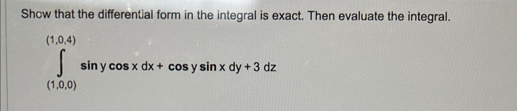 Solved Show that the differential form in the integral is | Chegg.com