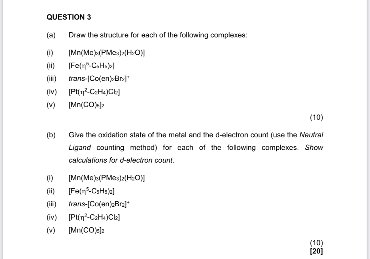 Solved QUESTION 3(a) ﻿Draw the structure for each of the | Chegg.com
