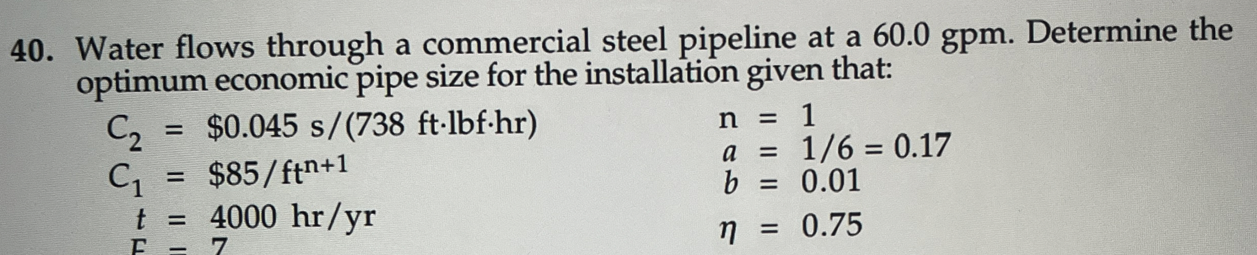 Water flows through a commercial steel pipeline at a