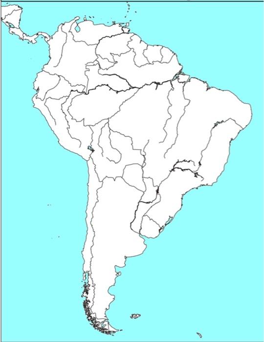 B. On the second map of South America, locate the | Chegg.com