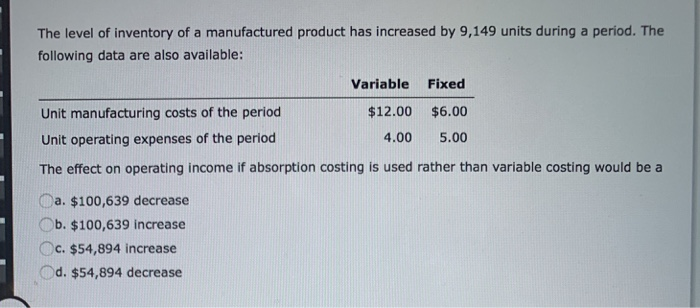 Solved Another Name For Variable Costing Is A. Process | Chegg.com