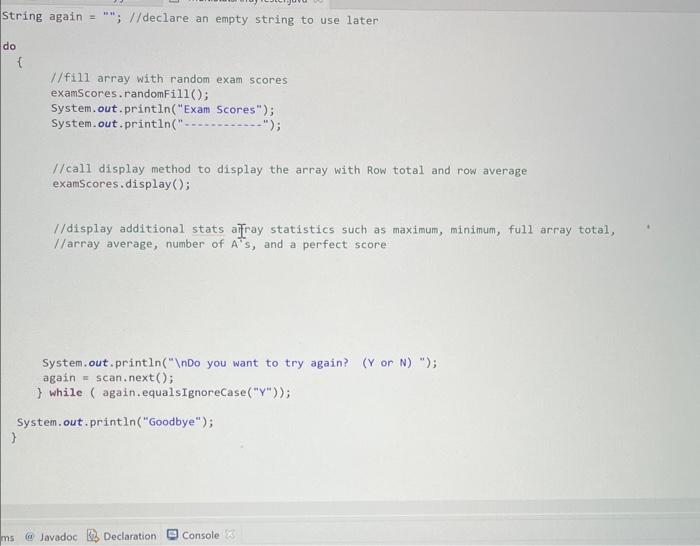 Solved CSC110AB Ch 7 Program 2: MultiStatsArray - using a 2D | Chegg.com