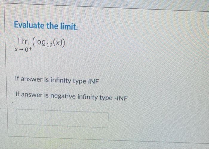Solved Evaluate the limit. limx→39x If answer is infinity | Chegg.com