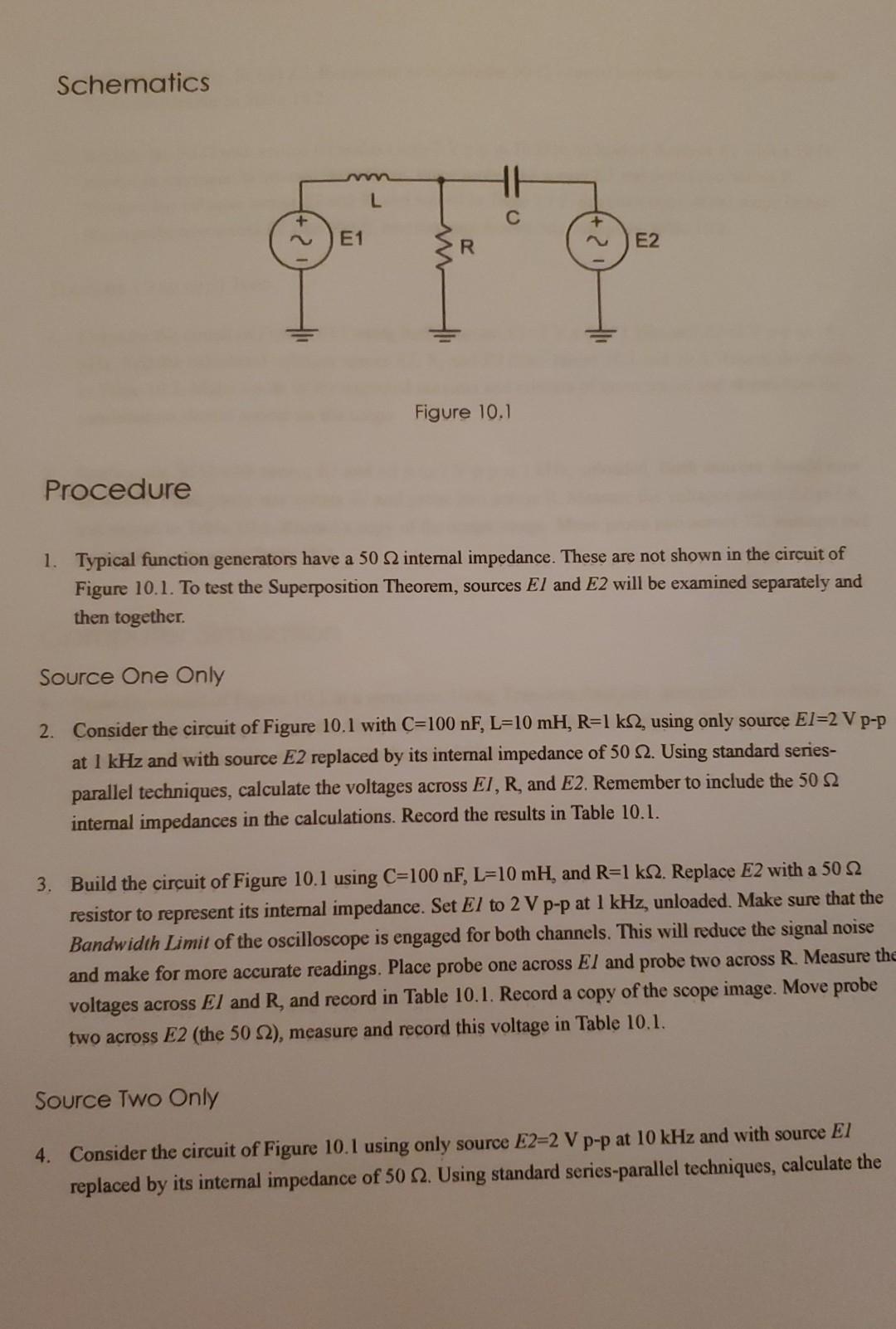 Solved 15 AC Superposition Objective This exercise examines | Chegg.com