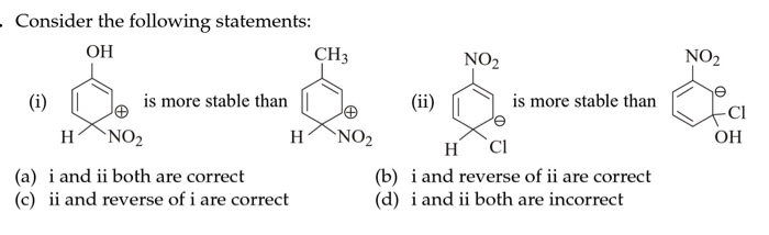 Solved - Consider the following statements: OH CH3 NO2 NO2 | Chegg.com