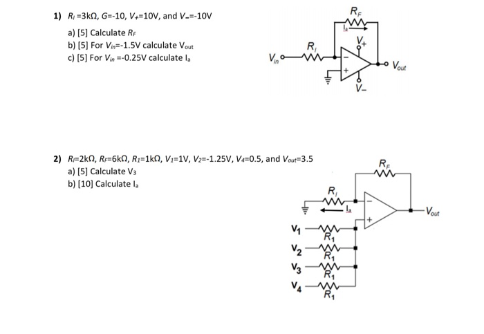 Solved 1 R 3ka G 10 V 10v Andv 10v A 5 Calculate Chegg Com