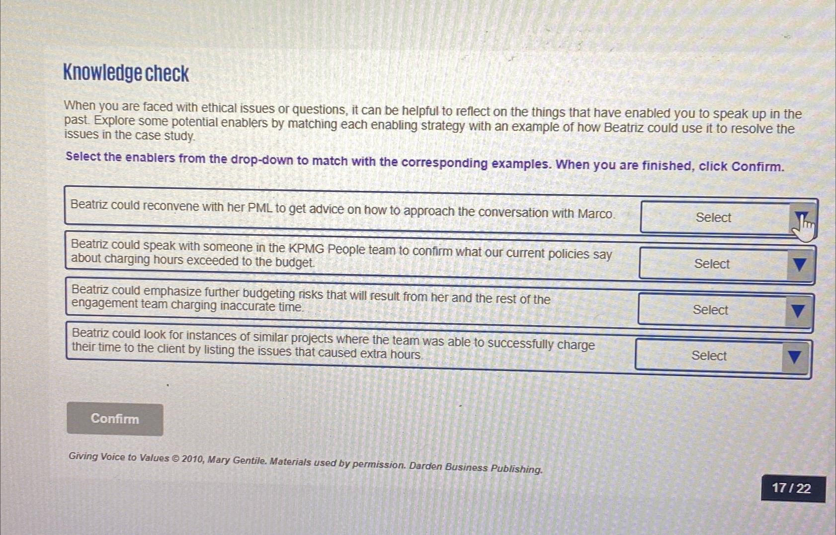 Solved Knowledge checkWhen you are faced with ethical issues | Chegg.com