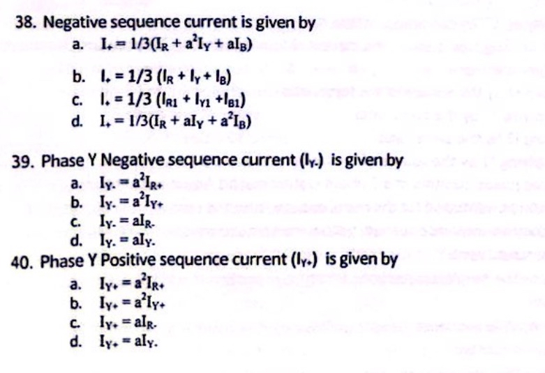 Solved Negative sequence current is given | Chegg.com