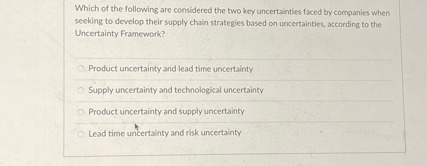 Solved Which of the following are considered the two key | Chegg.com