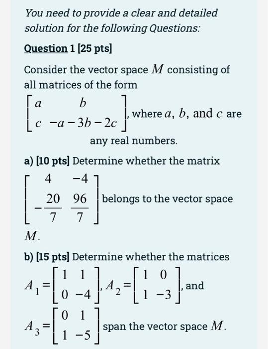 Solved You need to provide a clear and detailed solution for | Chegg.com