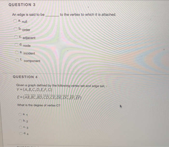 Solved graph. QUESTION 1 A graph whose edges have a number | Chegg.com