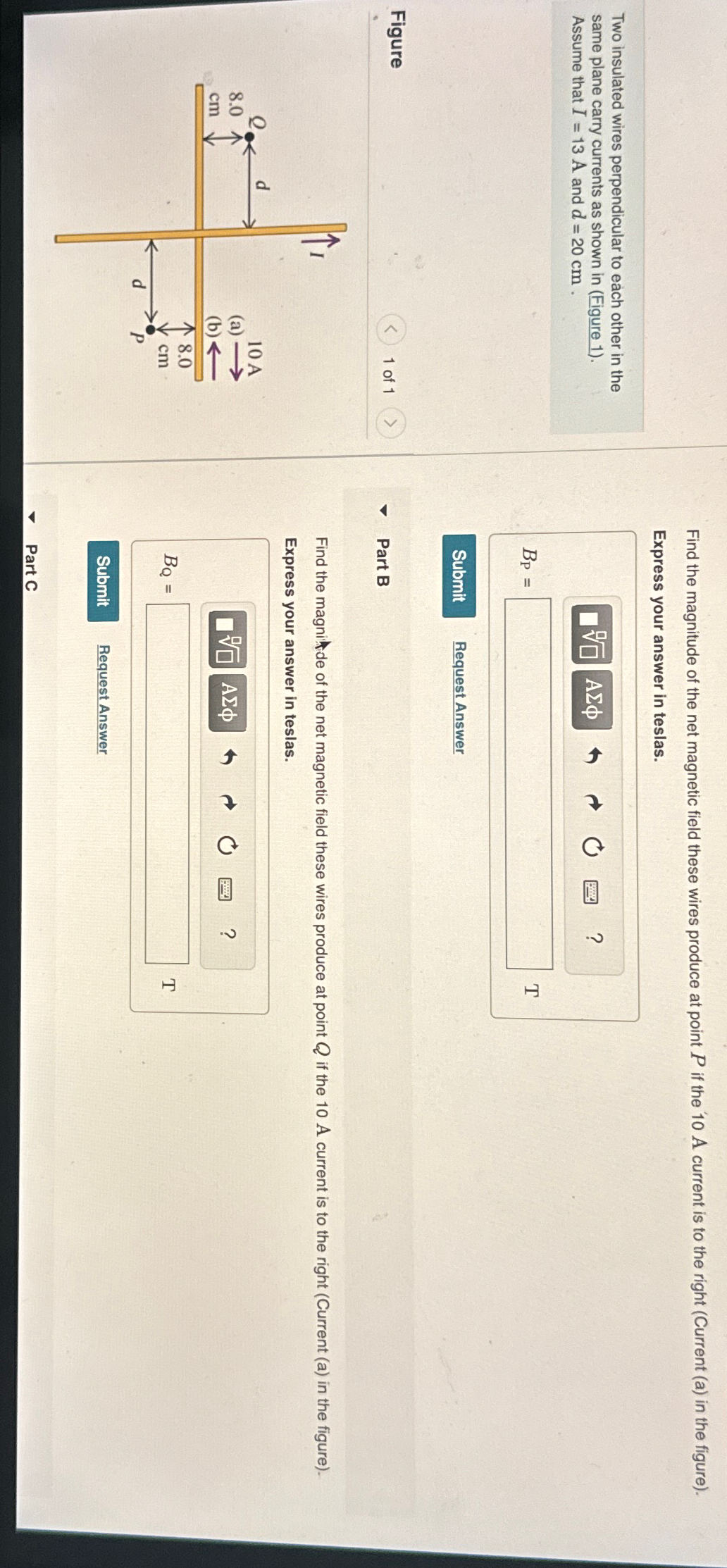 Solved Find the magnitude of the net magnetic field these | Chegg.com