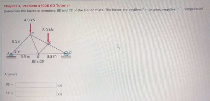 Solved Chapter 4, Problem 4/006 GO Tutorial Determine the | Chegg.com