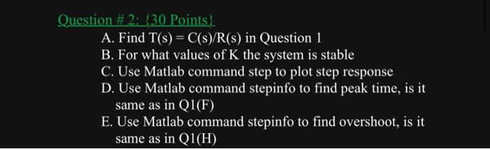 Solved Question \\# 2: 30 Points \\( \\} \\) A. Find \\( | Chegg.com