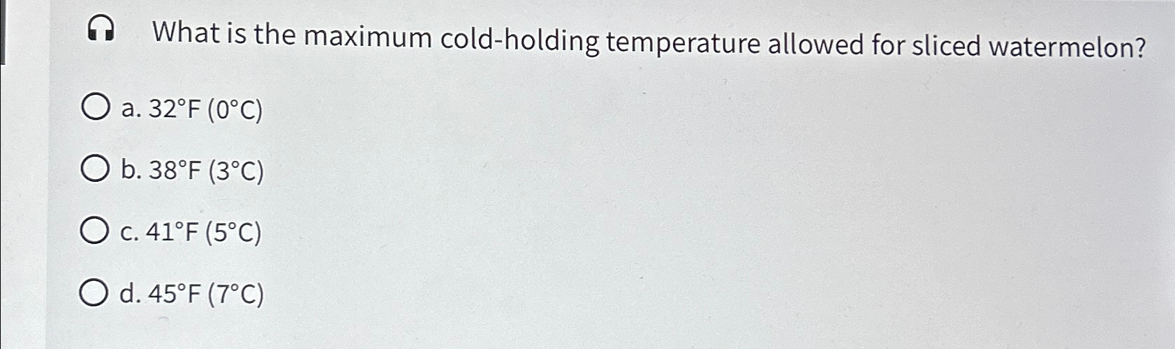 Solved What is the maximum coldholding temperature allowed