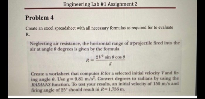 Solved hi i dont know how to create an excel sheet for his | Chegg.com
