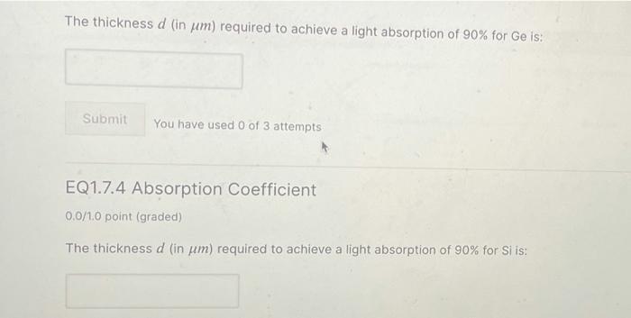 Solved in the figure below the absorption coefficient as a | Chegg.com