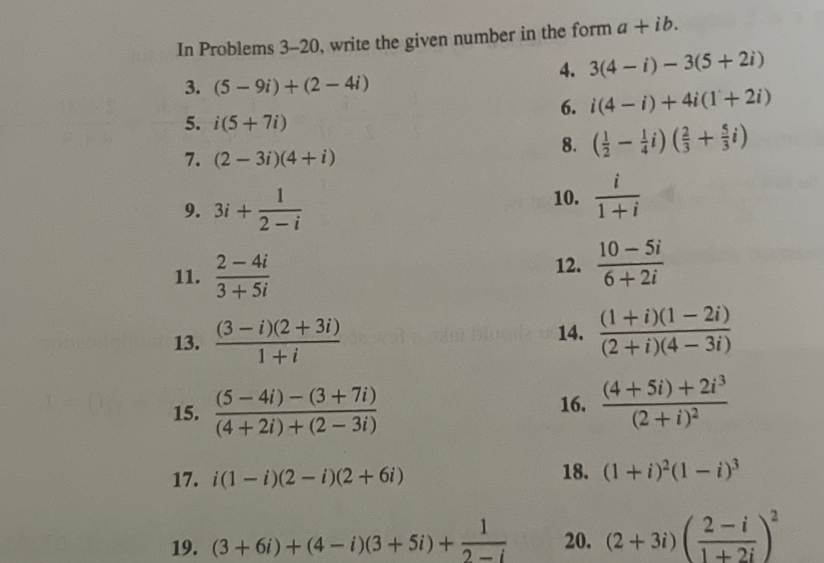 Solved In Problems 3-20, ﻿write the given number in the form | Chegg.com