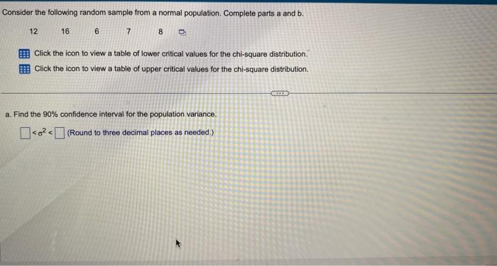 Solved Consider the following random sample from a normal | Chegg.com