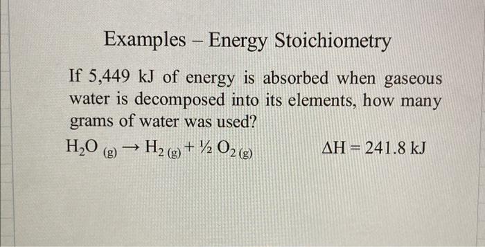 stoichiometry examples