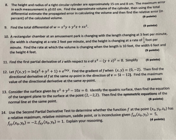 8 The Height And Radius Of A Right Circular Cylinder Chegg Com