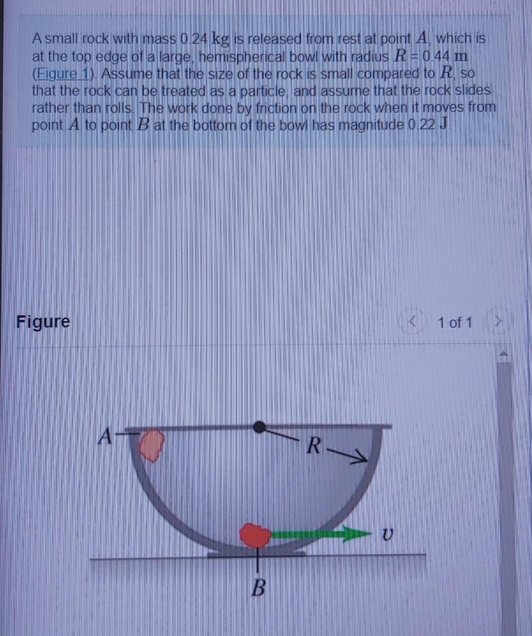 Solved a small rock with mass 0 24 kg is released from rest chegg