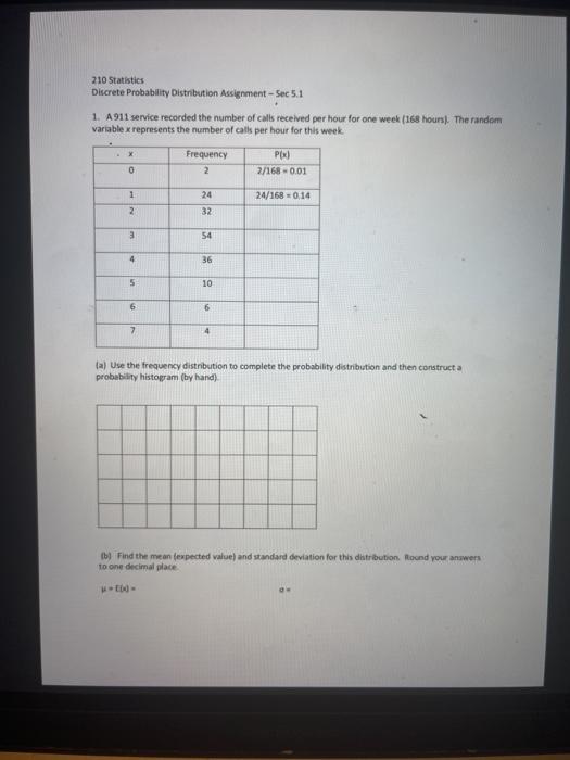 Solved 210 Statistics Discrete Probability Distribution | Chegg.com