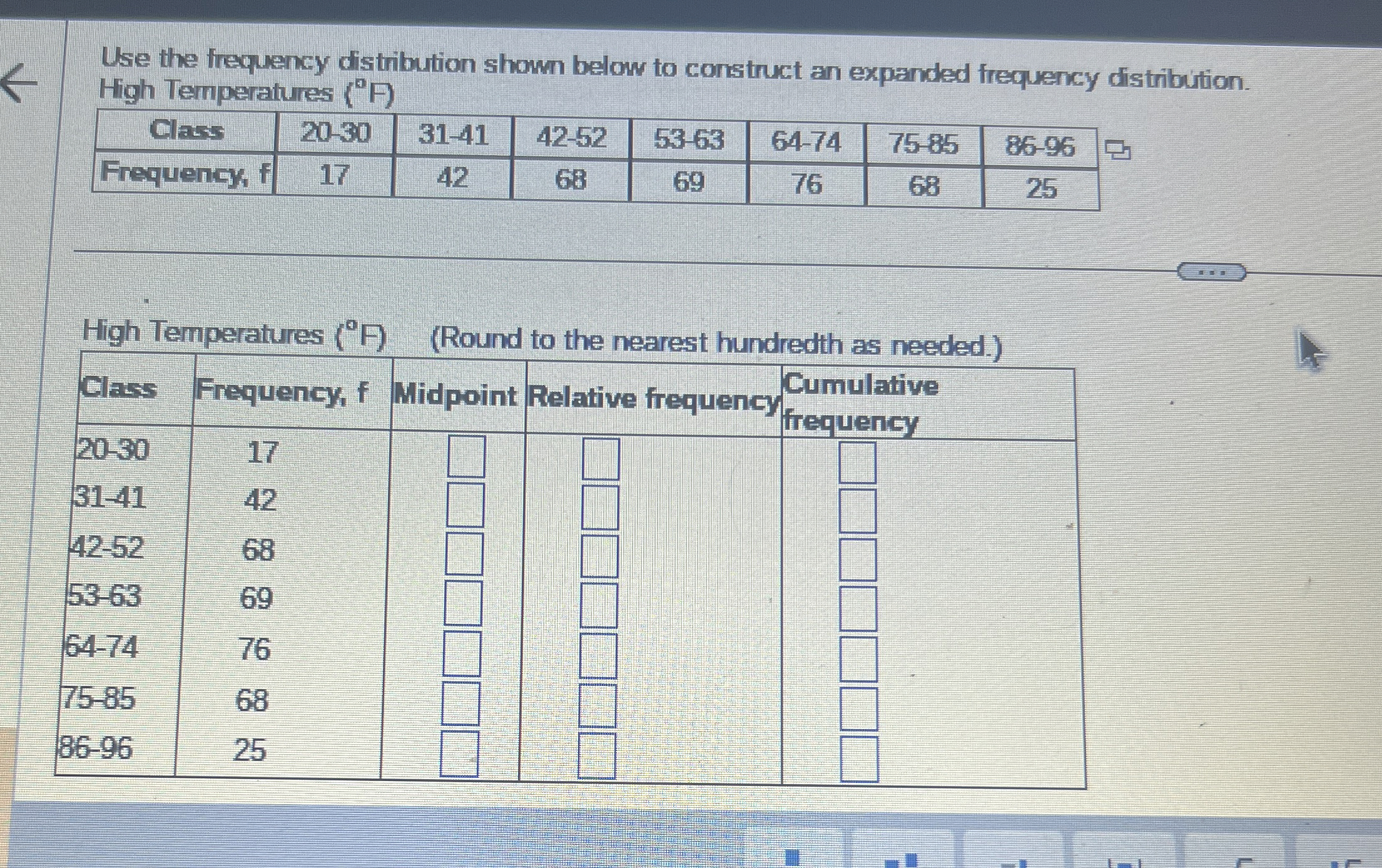 Solved Use the frequency distribution shown below to | Chegg.com