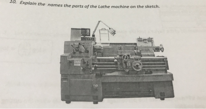 Solved Explain The Names The Parts Of The Lathe Machine