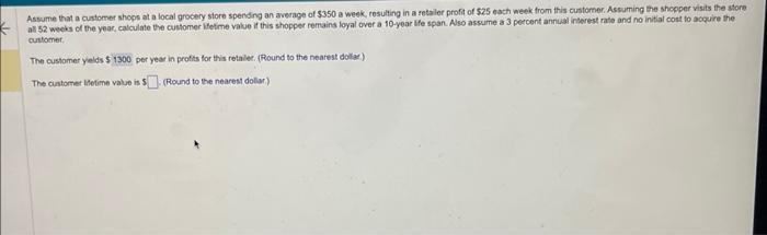 Solved Assume that a customer shops at a local grocery store | Chegg.com