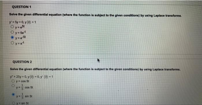 Solved Solve the given differential equation (where the | Chegg.com