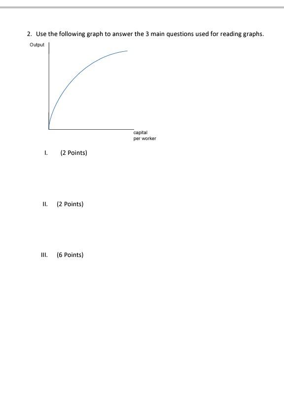 Solved 2. Use the following graph to answer the 3 main | Chegg.com