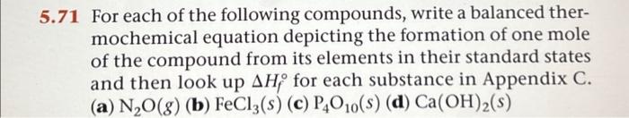 Solved 5.71 For each of the following compounds, write a | Chegg.com